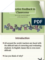 Corrective Feedback in Classrooms: How To Use Corrective Feedback (With Young Learners)