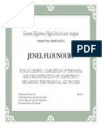 JF Fafsa Certificate