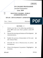 EPA-03: Development Administration Exam Questions