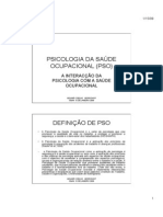 Psicologia da Saúde Ocupacional e a Prevenção de Riscos Psicossociais