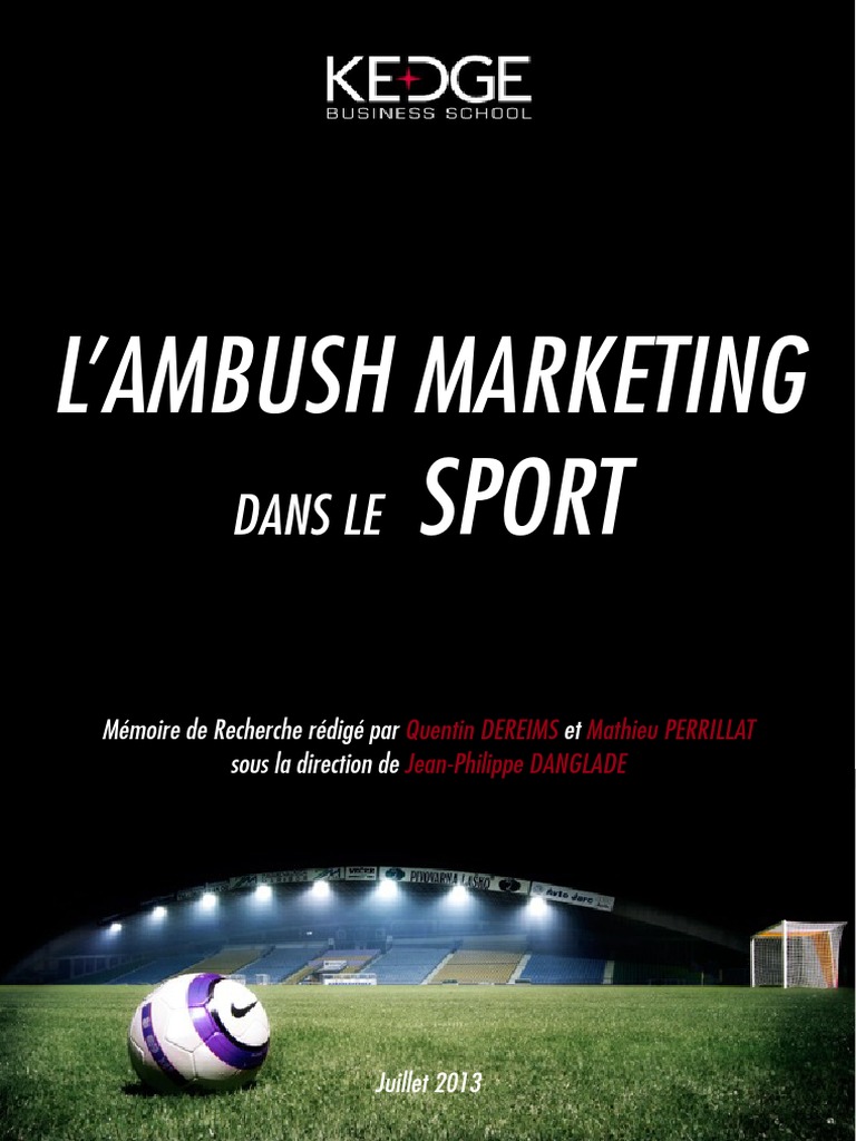 L Impact De L Ambush Marketing Sur L Evenementiel Sportif Pdf Propriete Intellectuelle Commercialisation