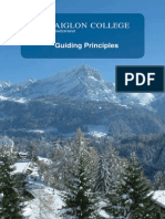 Guiding Principles of a college in Switzerland about John Corlette, educator