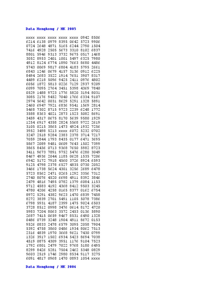 Data Hongkong | Pdf