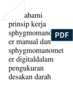 Memahami Prinsip Kerja Sphygmomanometer Manual Dan Sphygmomanometer Digitaldalam Pengukuran Desakan Darah Arteri Serta Berbagai Faktor Yang Mempengaruhinya