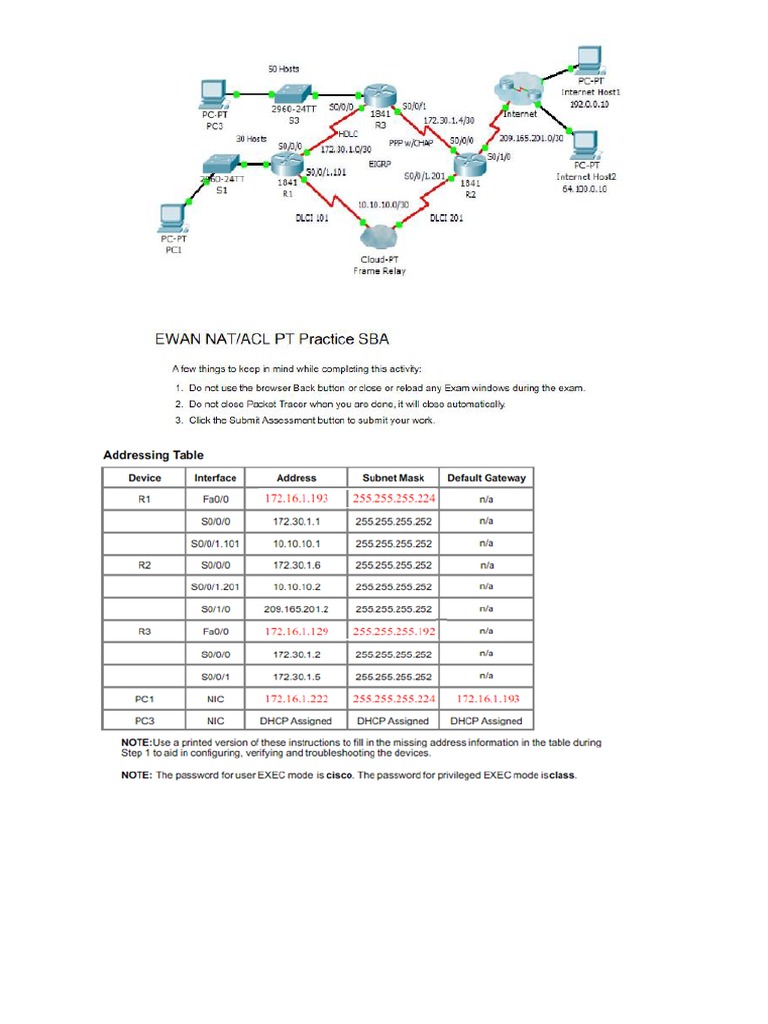 CISCO CCNA4 Exploration Exploring The WAN Skills Based Assessment ...