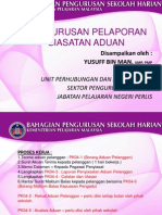 Taklimat Penulisan Laporan Aduan