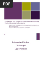 Challenges and Opportunities in Internationalizing Student Learning in Indonesia