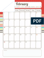 !!! Worksheet Calendar February-Fillable
