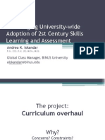 Encouraging University-wide Adoption of 21st Century Skills Learning and Assessment (PPT)