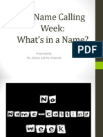 no name calling week