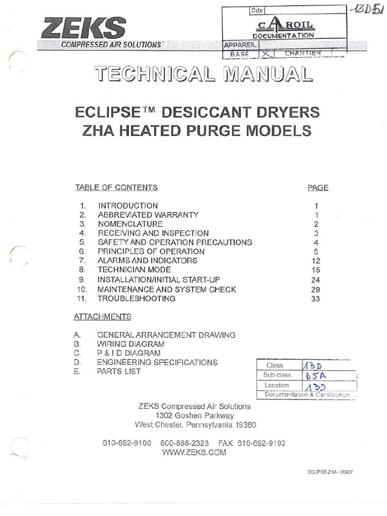 Zeks Compressed Air Solutions PDF Hvac Clothes Dryer