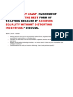 Essay on Endowment tax