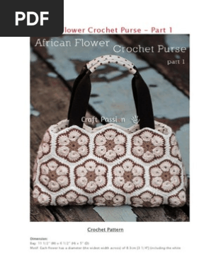 African Flower Crochet Purse