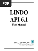 LINDO Users Manual