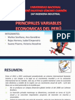 Principales Variables Economicas Del Perú