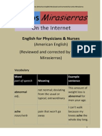 English For Doctors And/or Students of English Carlos Mirasierras