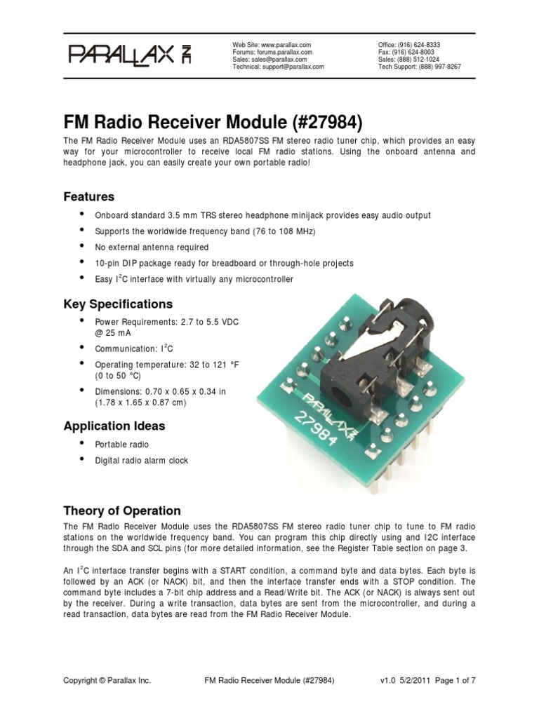 FM Radio Receiver v1.0 | PDF | Frequency Modulation | Electrical ...