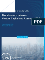 Entrepreneurship in New York: The Mismatch Between Venture Capital and Academic R&D. by Judith Albers, PH.D., and Thomas R. Moebus
