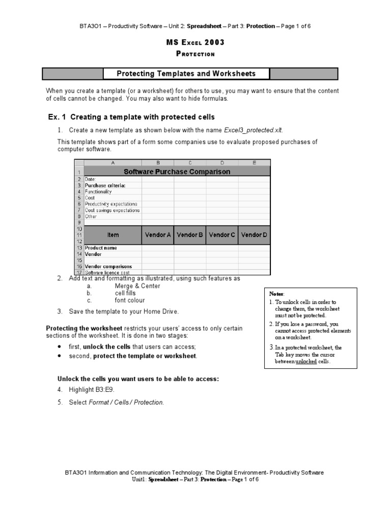 Excel Worksheet Protection Guide | PDF | Spreadsheet | Worksheet