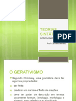 Teorias Sintáticas - Gerativismo