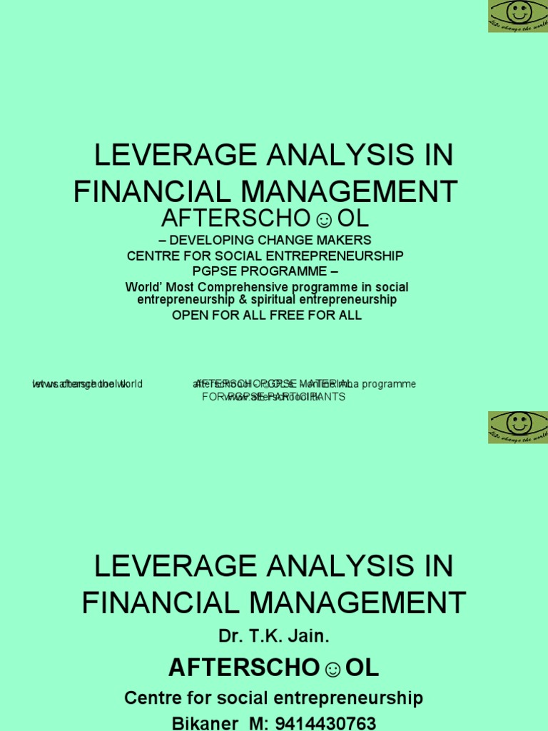 Leverage Analysis in Financial Management | PDF | Corporations ...