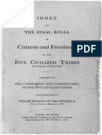 Index To The Final Rolls of Citizens and Freedman of The Five Civilized Tribes 1906