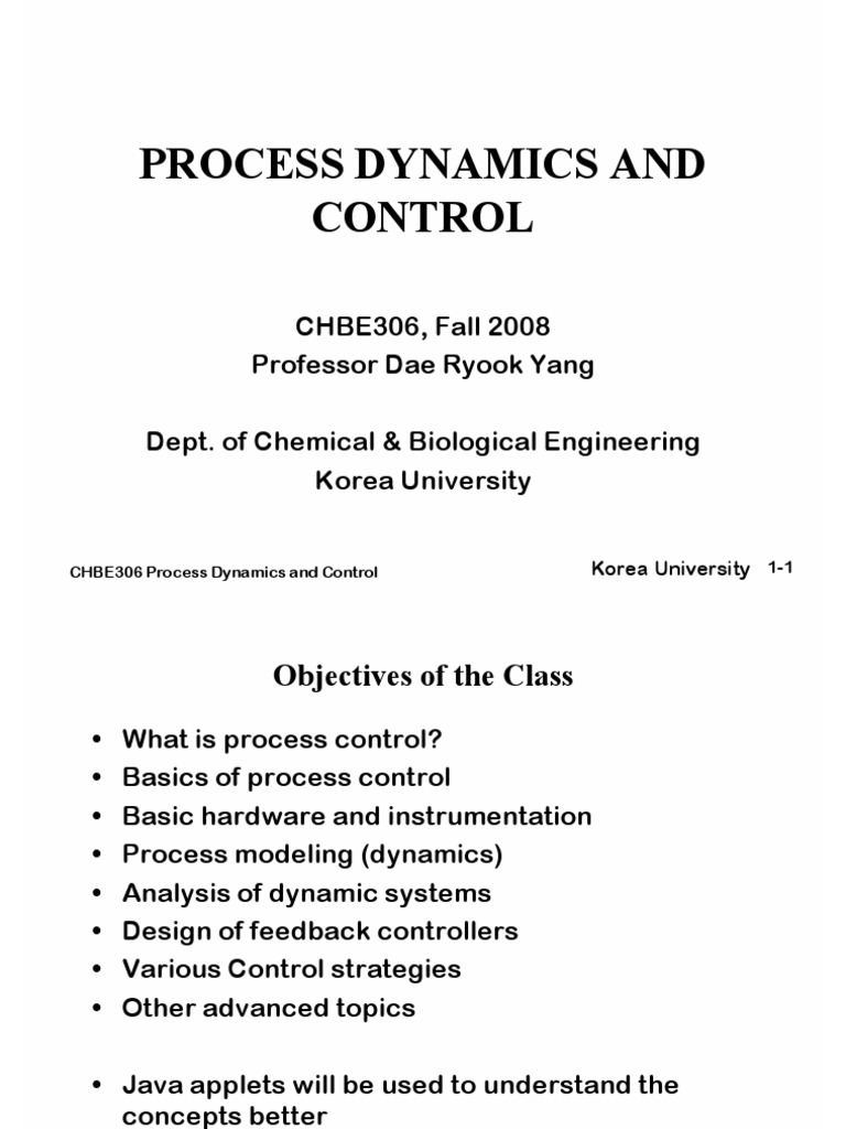 Process Dynamics and Control PDF Process Control Control Theory