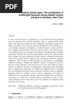 Download Reading Jewish Signs - The Socialization of Multilingual Literacies Among Hasidic Women and Girsl in Brooklyn by levinas SN22655299 doc pdf