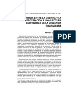 Colombia entre la Guerra y la Paz. AproximaciÃ³n a una Lectura GeopolÃ­tica de la Violencia Colombiana