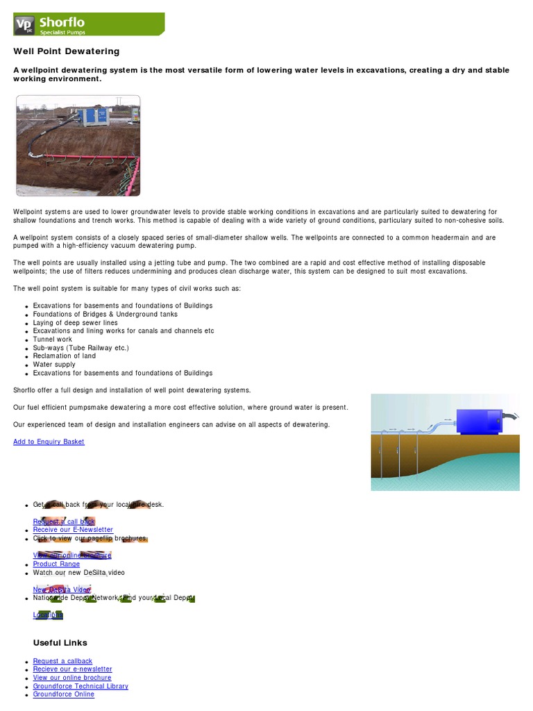 Well Point Dewatering | PDF | Home & Garden
