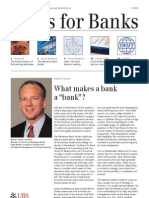 UBS Newsletter - What makes a bank a bank?