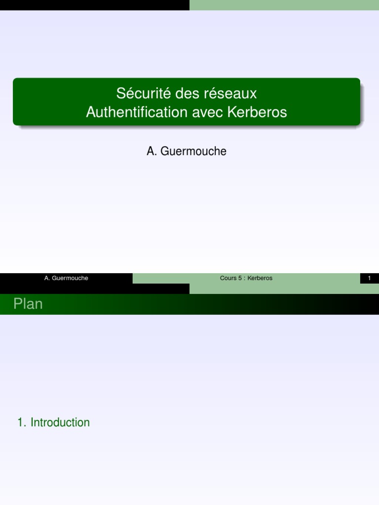 Authentification Sécurisée avec Kerberos | PDF | Gestion informatique ...