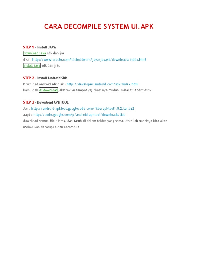 Cara Decompile System Ui | PDF