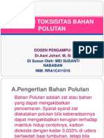 Potensi Toksisitas Bahan Polutan