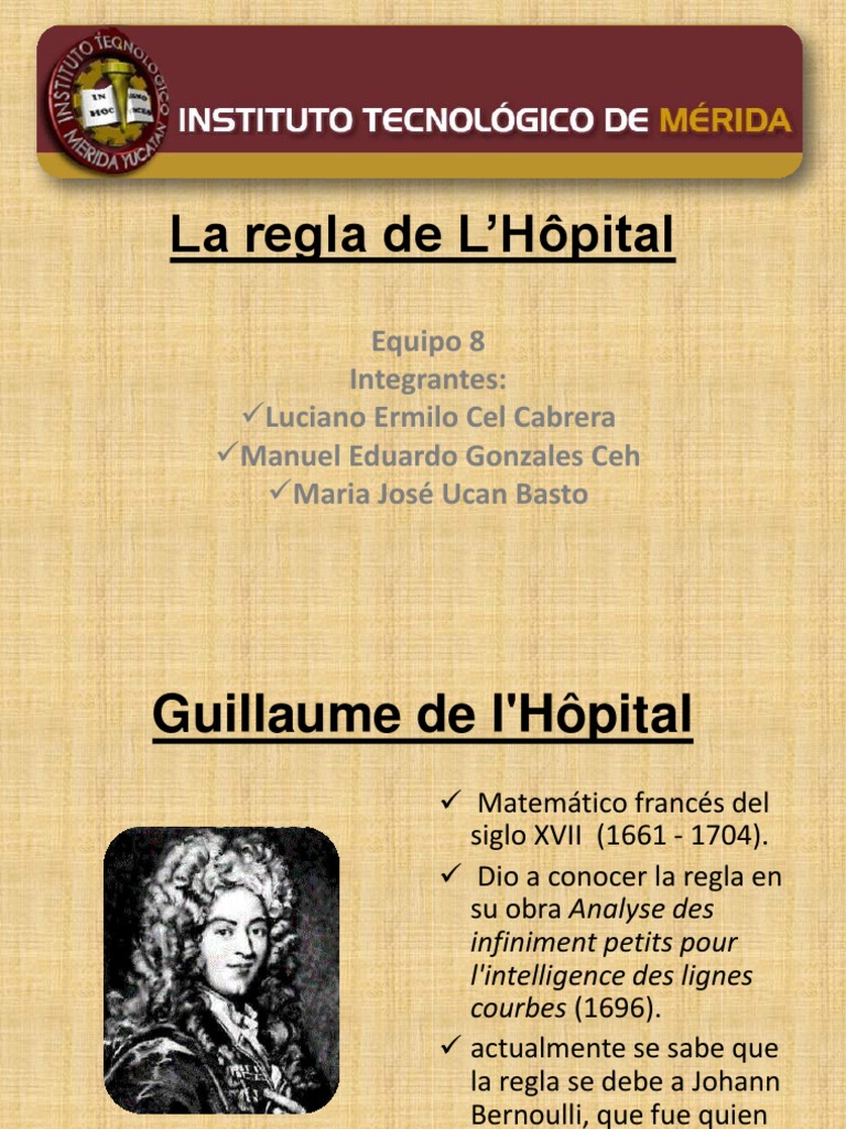 Règle De L Hospital Pdf Règle De L’Hôpital Formule KVBXC — free download