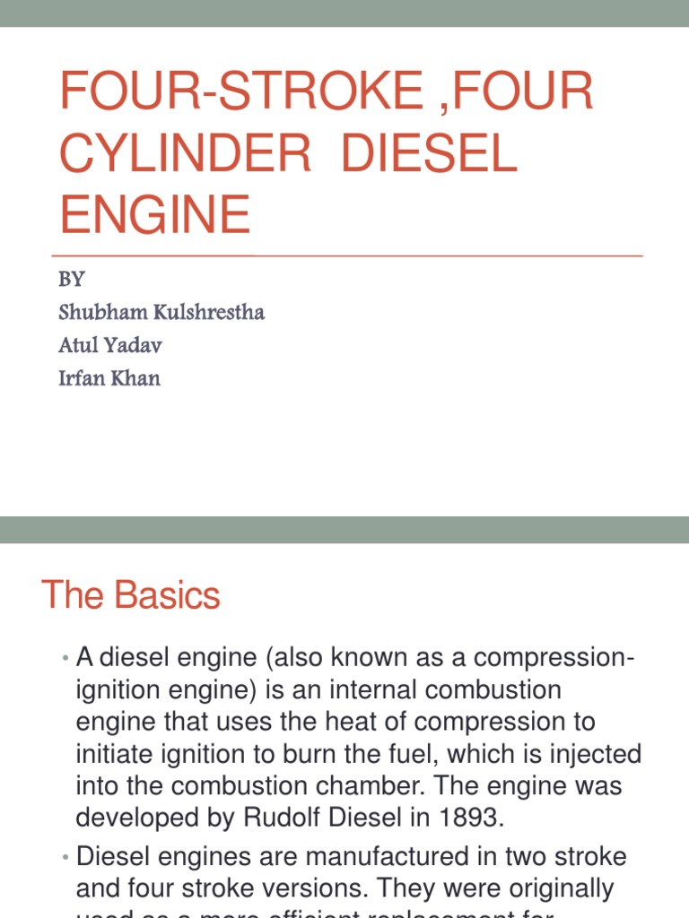 Four-Stroke Diesel Engine Overview | PDF | Internal Combustion Engine ...