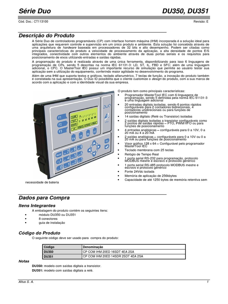 CLP Duo | PDF | Controlador lógico programável | Relé