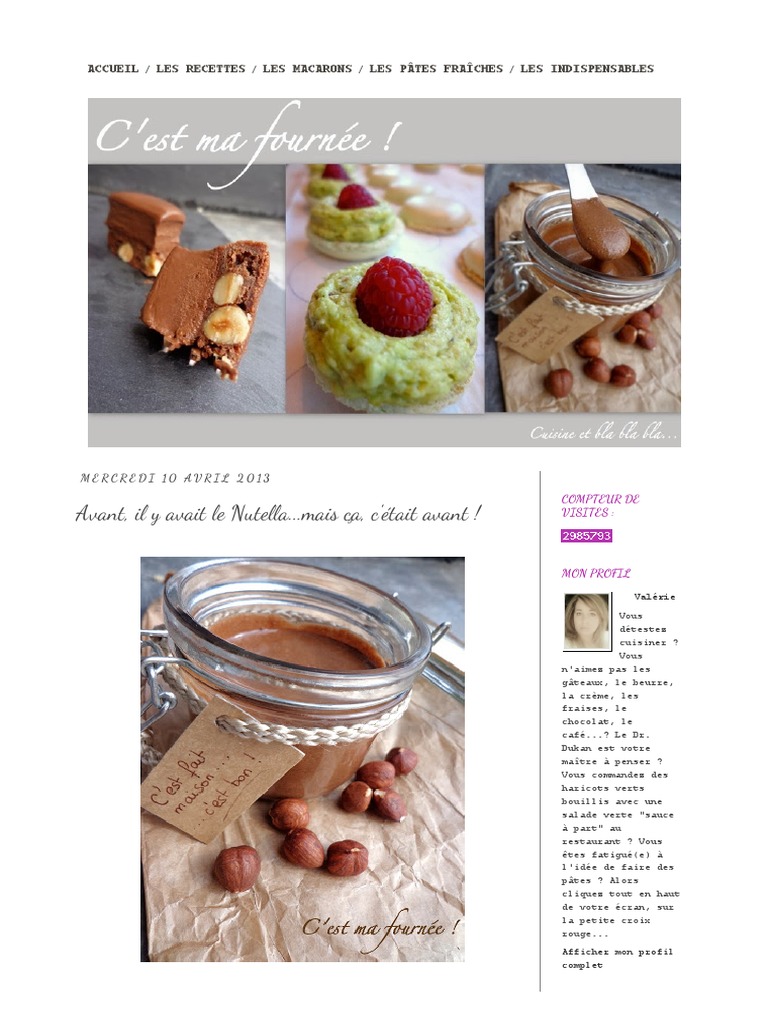 C Est Ma Fournee Avant Chocolat Nourritures