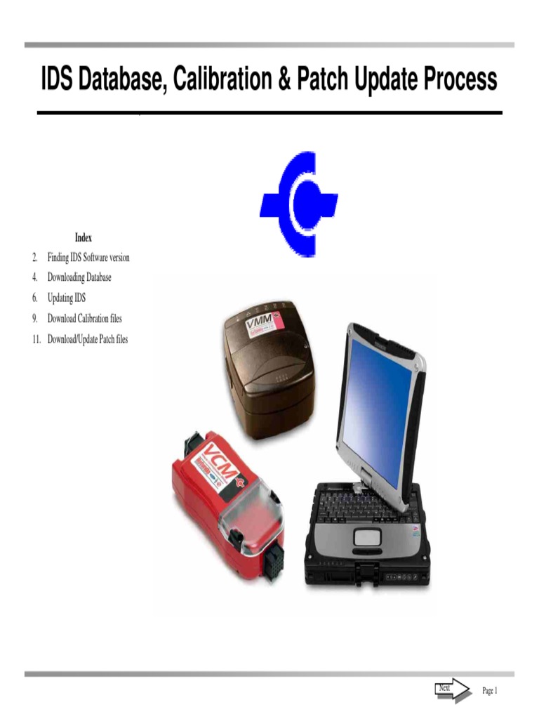IDS Database, Calibration & Patch Update Process PDF Floppy Disk