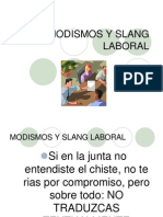 Modismos y Slang Laboral