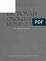 Dicţionar Onomastic Românesc - Constantinescu, Nicolae a.