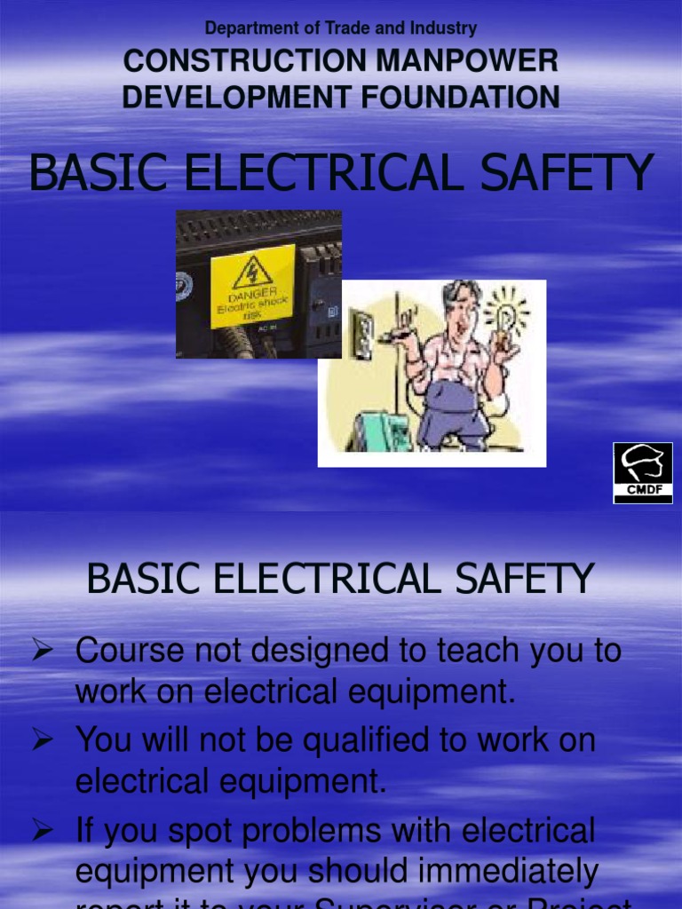Basic Electrical Safety PDF Electric Shock Electricity