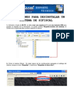 Instructivo para Desinstalar Un Sistema de Sifiscal