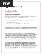 Download Love Systems Insider How to Talk about Ex-Girlfriends by Love Systems SN22667908 doc pdf
