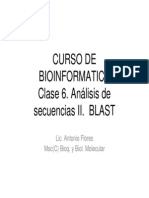 Curso de Bioinformatica Clase 6. Análisis de Secuencias II. BLAST