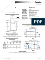 Product Datasheet: Energizer 123