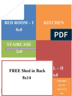 Bed Room - I 8x8 Kitchen 8x8: Car Shed FREE Shed in Back 8x14