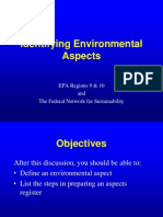 Identifying Environmental Aspects: EPA Regions 9 & 10 and The Federal Network For Sustainability