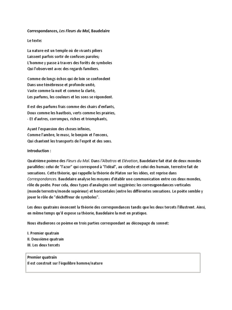 Correspondance S | PDF | Les Fleurs mal | Charles Baudelaire