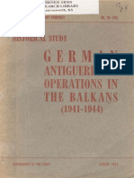 German Antiguerrilla Operations in The Balkans